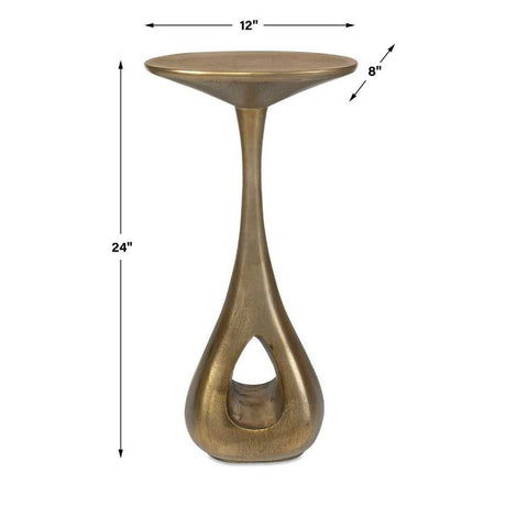Modern European furniture - Antique Brass Indoor/Outdoor Accent Table - www.oroa.com