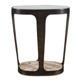 Modern European furniture - Bronze Framed Glass Accent Table - www.oroa.com
