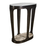 Modern European furniture - Bronze Framed Glass Accent Table - www.oroa.com