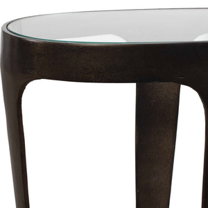   Bronze Framed Glass Accent Table | Oroa.com