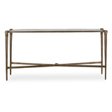 Modern European furniture - Antique Brass Framed Console Table - www.oroa.com