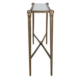 Modern European furniture - Antique Brass Framed Console Table - www.oroa.com