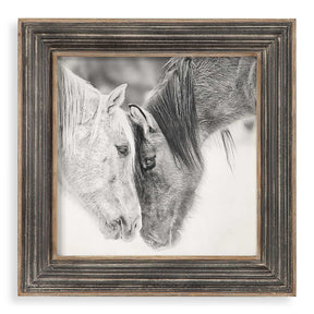 Modern European furniture - Black & White Horses Art Print - www.oroa.com