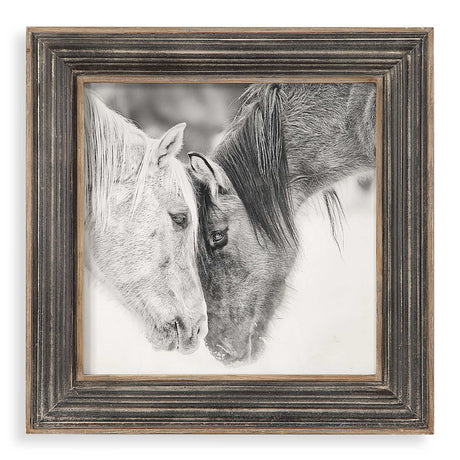 Modern European furniture - Black & White Horses Art Print - www.oroa.com