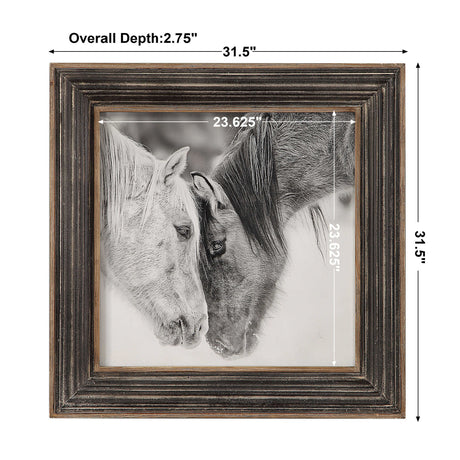 Modern European furniture - Black & White Horses Art Print - www.oroa.com