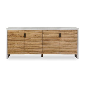 Carved Mindi Wood 4-Door Cabinet by Uttermost Brinson