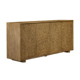 Natural Mindi Wood 4-Door Cabinet | Uttermost Stevenson