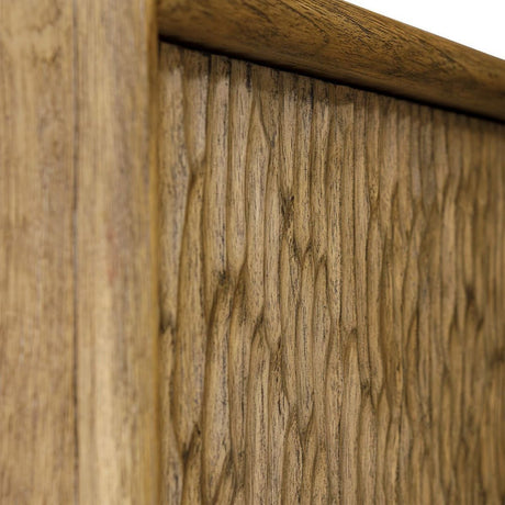 Natural Mindi Wood 4-Door Cabinet | Uttermost Stevenson