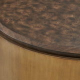 Modern European furniture - Mappa Burl Round Coffee Table - www.oroa.com