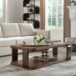   Mappa Burl Rectangular Coffee Table | Oroa.com