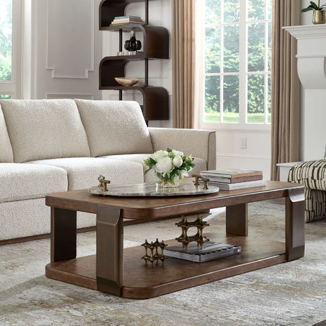 Modern European furniture - Mappa Burl Rectangular Coffee Table - www.oroa.com