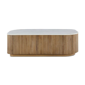   Reeded Base Marble Coffee Table | Oroa.com