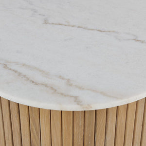  Reeded Base Marble Coffee Table | Oroa.com