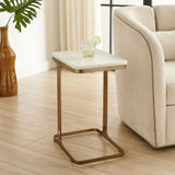 Modern European furniture - White Marble End Table - www.oroa.com
