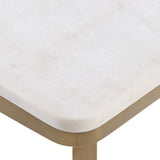 Modern European furniture - White Marble End Table - www.oroa.com