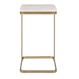 Modern European furniture - White Marble End Table - www.oroa.com