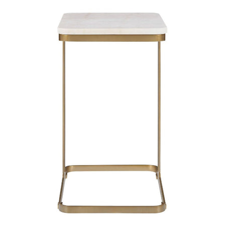 Modern European furniture - White Marble End Table - www.oroa.com