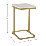 Modern European furniture - White Marble End Table - www.oroa.com