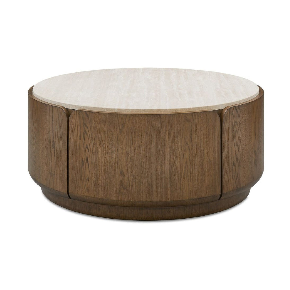   Travertine Round Coffee Table | Oroa.com