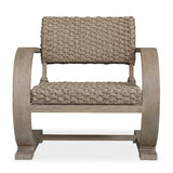 Modern European furniture - Curved Mahogany Outdoor Lounge Chair - www.oroa.com