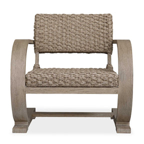 Modern European furniture - Curved Mahogany Outdoor Lounge Chair - www.oroa.com