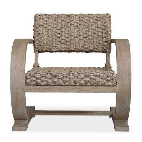 Modern European furniture - Curved Mahogany Outdoor Lounge Chair - www.oroa.com