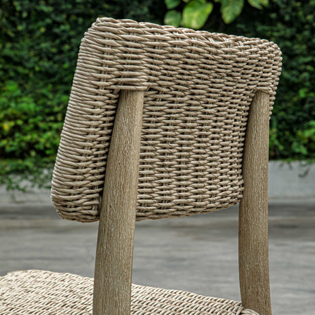 Modern European furniture - Woven Wicker Outdoor Dining Chair - www.oroa.com