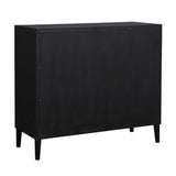 Modern European furniture - Black Wooden 2-Door Cabinet - www.oroa.com