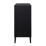 Modern European furniture - Black Wooden 2-Door Cabinet - www.oroa.com