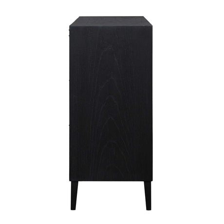 Modern European furniture - Black Wooden 2-Door Cabinet - www.oroa.com