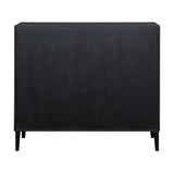 Modern European furniture - Black Wooden 2-Door Cabinet - www.oroa.com