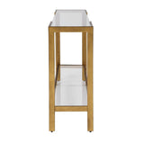 Modern European furniture - Gold Framed Glass Console Table - www.oroa.com