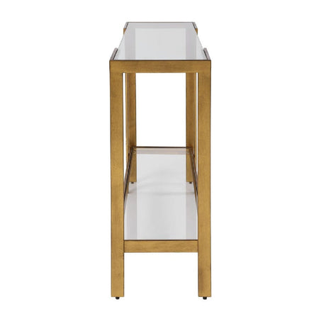 Modern European furniture - Gold Framed Glass Console Table - www.oroa.com