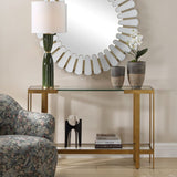 Modern European furniture - Gold Framed Glass Console Table - www.oroa.com