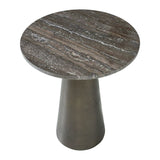 Modern European furniture - Round Bronze Indoor/Outdoor Accent Table - www.oroa.com