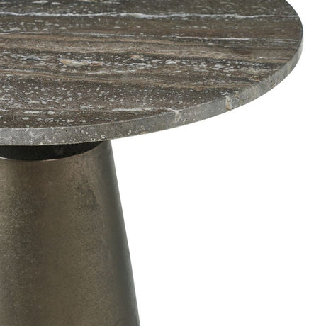 Modern European furniture - Round Bronze Indoor/Outdoor Accent Table - www.oroa.com