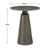 Modern European furniture - Round Bronze Indoor/Outdoor Accent Table - www.oroa.com