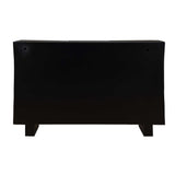 Modern European furniture - Black Carved Wooden 3-Door Cabinet - www.oroa.com