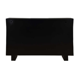   Black Carved Wooden 3-Door Cabinet | Oroa.com