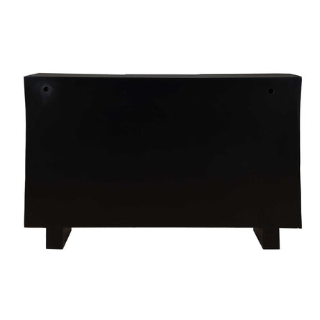 Modern European furniture - Black Carved Wooden 3-Door Cabinet - www.oroa.com