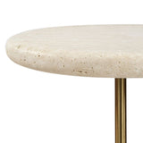 Modern European furniture - Natural Travertine Side Table - www.oroa.com