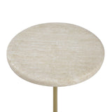 Modern European furniture - Natural Travertine Side Table - www.oroa.com