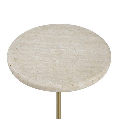 Modern European furniture - Natural Travertine Side Table - www.oroa.com