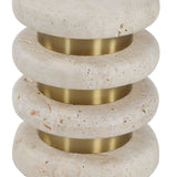 Modern European furniture - Natural Travertine Side Table - www.oroa.com