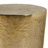 Modern European furniture - Hammered Antique Brass Side Table - www.oroa.com