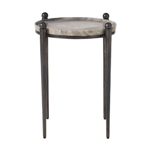   Bronze Framed Travertine Accent Table | Oroa.com