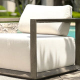 White Cushioned Outdoor Lounge Chair | Uttermost Remsen