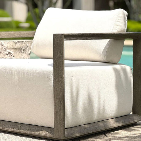 White Cushioned Outdoor Lounge Chair | Uttermost Remsen