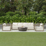 White Cushioned Outdoor Lounge Chair | Uttermost Remsen