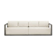 Modern European furniture - Gray Mahogany Outdoor 4-Seater Sofa - www.oroa.com